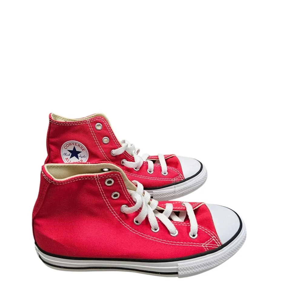 Converse Chuck Taylor All Star Youth 3‎ Red High Top Canvas Sneakers Classic